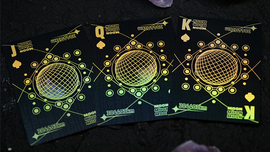Moon (Black Holo) Playing Cards