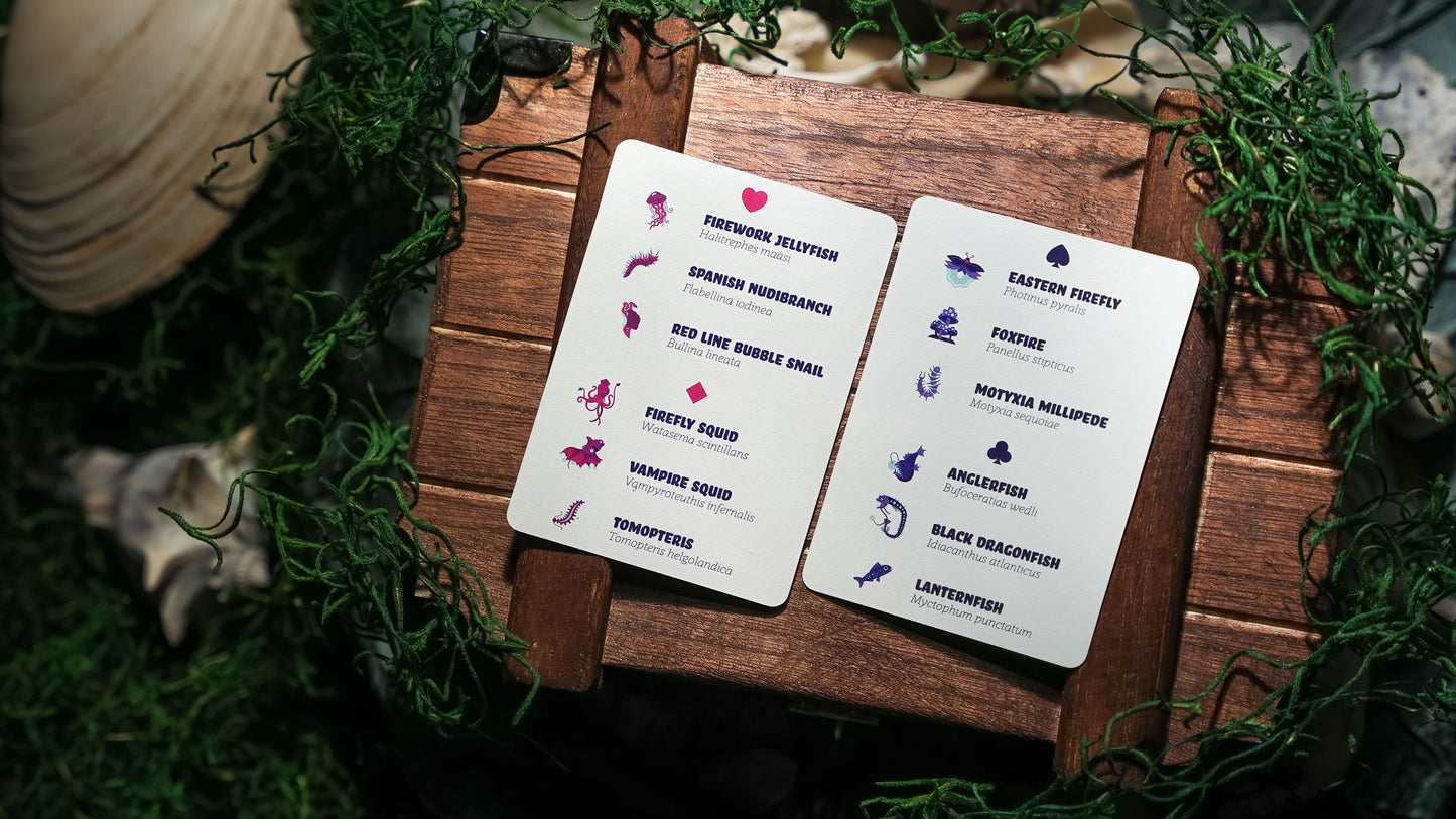 Bioluminescent Playing Cards