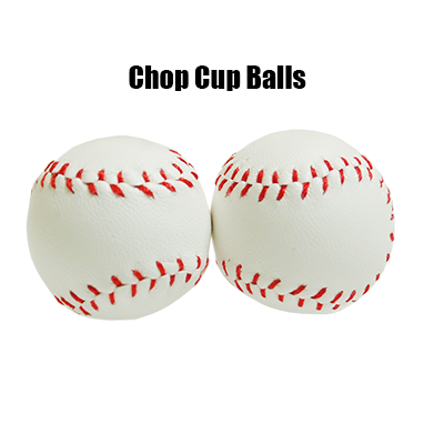 Chop Cup Balls Large White Leather (Set of 2) by Leo Smetsers
