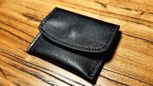 The Cowhide Coin Wallet (Black) by Bacon Magic