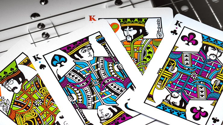 The Beatles Special Edition (Black) Playing Cards by theory11