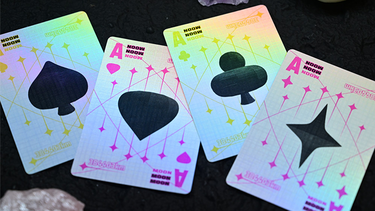 Moon (White Holo) Playing Cards