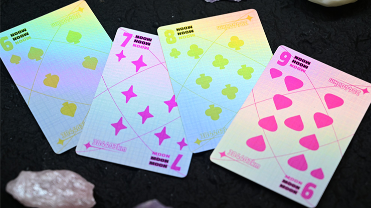 Moon (White Holo) Playing Cards