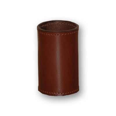 Leather Coin Cylinder (Brown, Dollar Size)