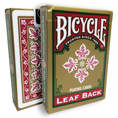 Bicycle Leaf Back Deck (Red) by Gambler's Warehouse