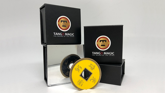 Dollar Size Chinese Coin (Black and Yellow) by Tango (CH035)