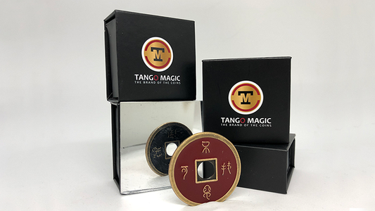 Dollar Size Chinese Coin (Black and Red) by Tango (CH037)