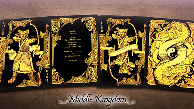 Middle Kingdom (Gold) Playing Cards Printed by US Playing Card Co