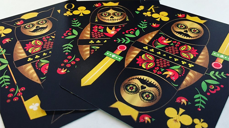 Calaveras de Azúcar Black Edition Playing Cards Printed by USPCC