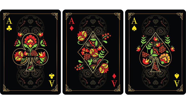 Calaveras de Azúcar Black Edition Playing Cards Printed by USPCC