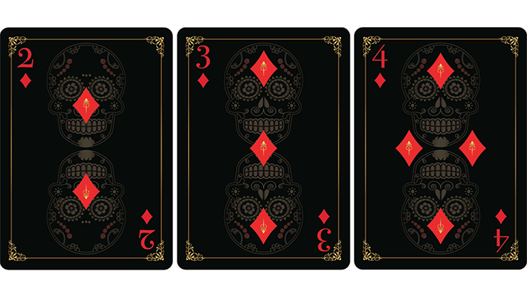 Calaveras de Azúcar Black Edition Playing Cards Printed by USPCC