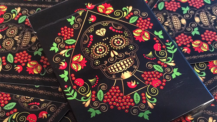 Calaveras de Azúcar Black Edition Playing Cards Printed by USPCC