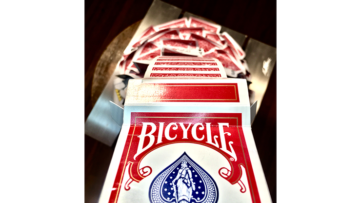 Special Edition Cascading Cards Bicycle Rider Back (Red) by Keith O'Brien - Trick