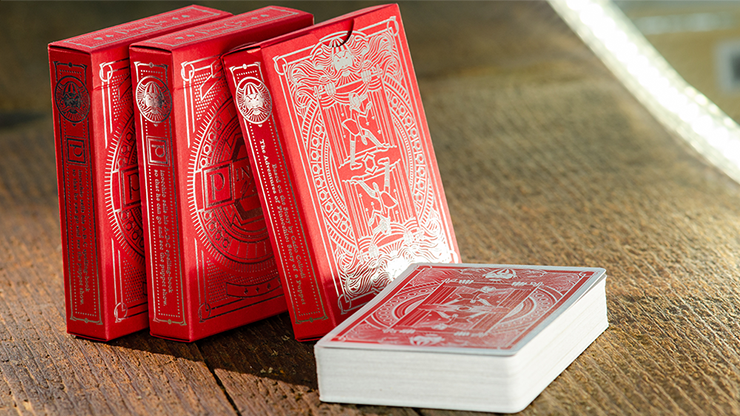 Pinocchio Vermilion Playing Cards (Red) by Elettra Deganello