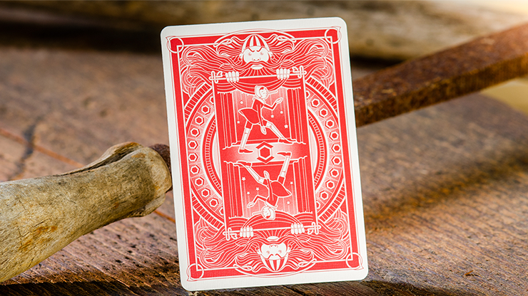 Pinocchio Vermilion Playing Cards (Red) by Elettra Deganello