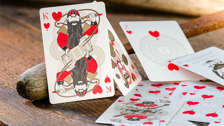 Pinocchio Vermilion Playing Cards (Red) by Elettra Deganello