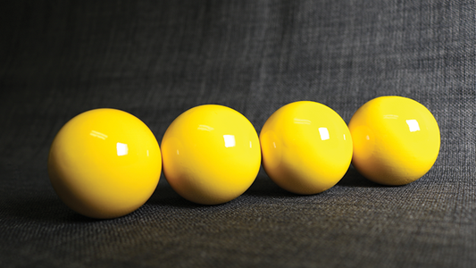 Wooden Billiard Balls (2" Yellow) by Classic Collections - Trick