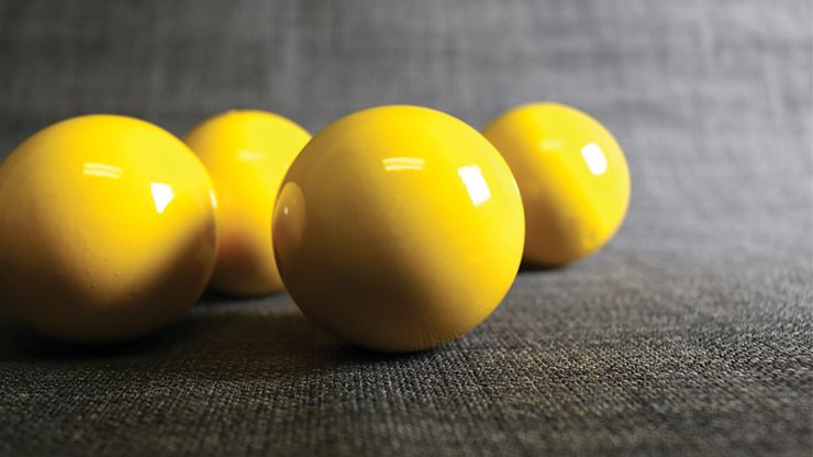 Wooden Billiard Balls (2" Yellow) by Classic Collections - Trick