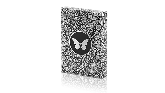 Limited Edition Butterfly Playing Cards Marked (Black and Silver) by Ondrej Psenicka