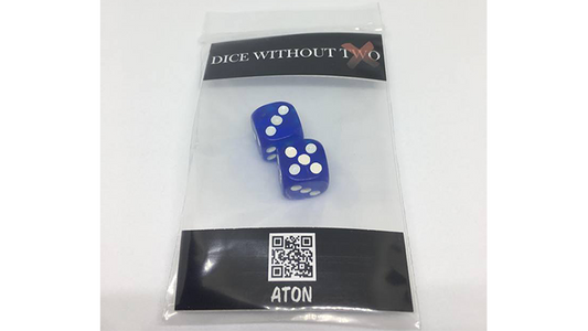 Dice Without Two CLEAR BLUE (2 Dice Set) by Nahuel Olivera Magic and Aton Games - Trick