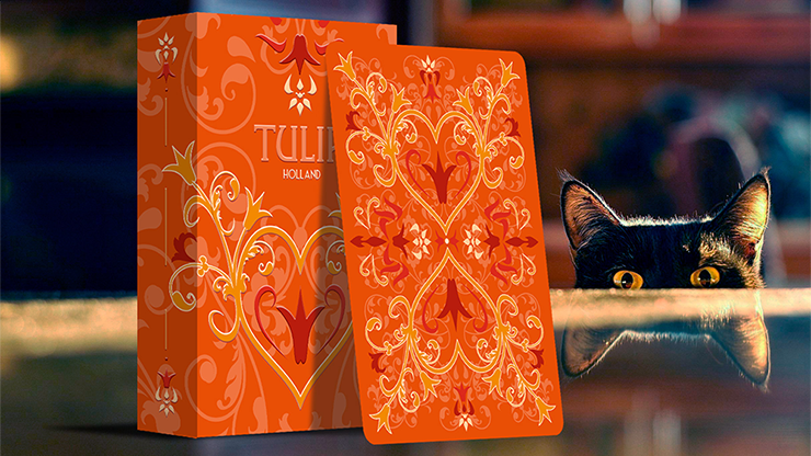 Tulip Playing Cards (Orange) by Dutch Card House Company