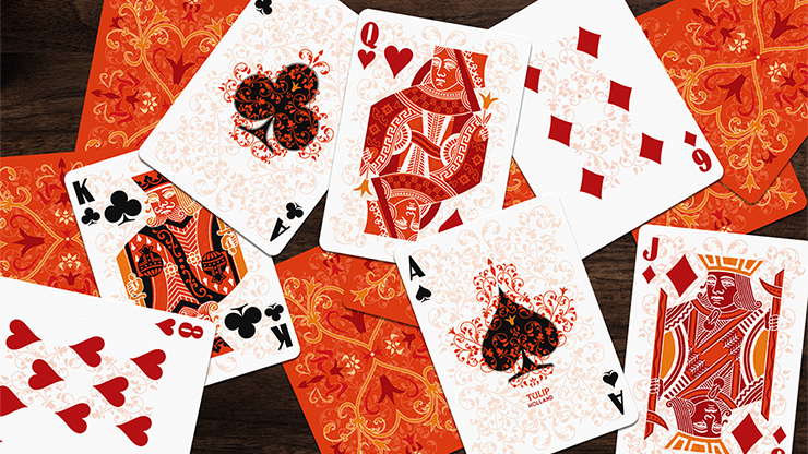 Tulip Playing Cards (Orange) by Dutch Card House Company