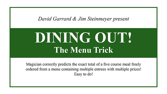 Dining Out! The Menu Trick by David Garrard and Jim Steinmeyer - Trick