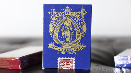 Limited Late 19th Century Square Faro (Blue) Playing Cards