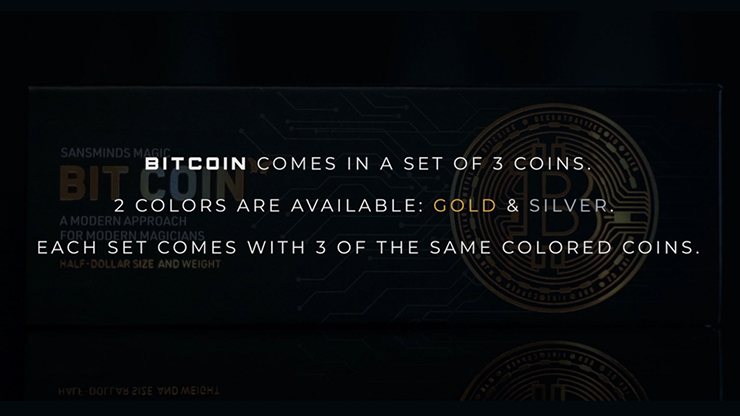 The Bit Coin Gold (3 coin set and Online Instructions) by SansMinds - Trick