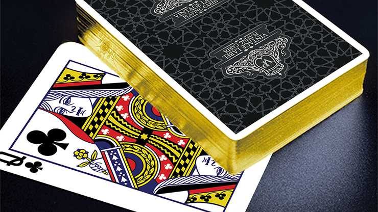 Vintage Label Playing Cards (Gold Gilded Black Edition) by Craig Maidment