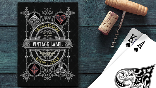 Vintage Label Playing Cards (Gold Gilded Black Edition) by Craig Maidment