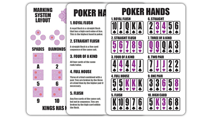 Rouge Amethyst Purple (Marking System)  Playing Cards