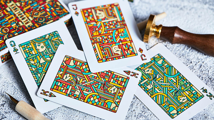 Bloodlines (Emerald Green) Playing Cards by Riffle Shuffle