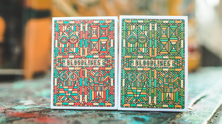 Bloodlines (Emerald Green) Playing Cards by Riffle Shuffle