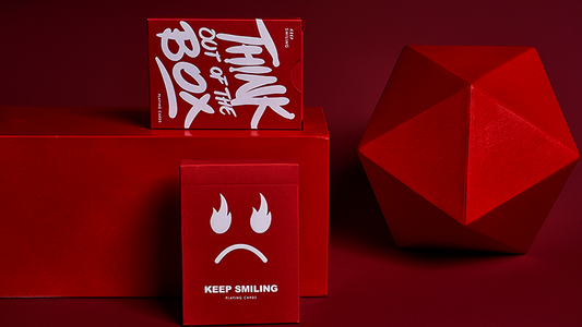 Keep Smiling Red V2 Playing Cards by Bocopo