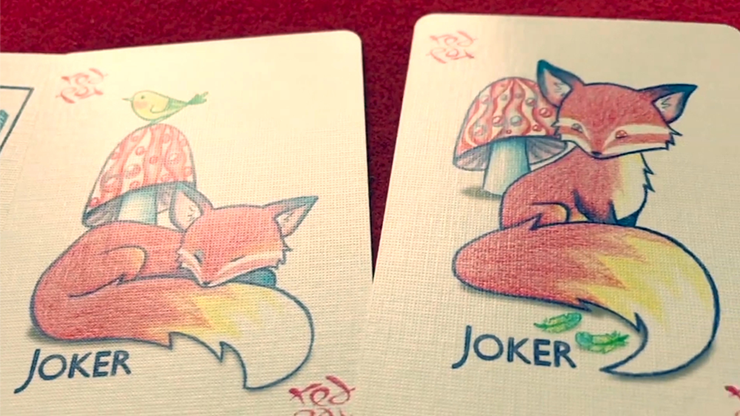 Red Fox Playing Cards (Purple)