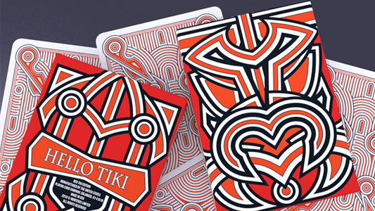 Hello Tiki (Red) Playing Cards