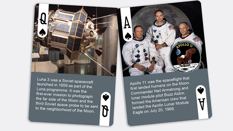 History Of Space Race Playing Cards