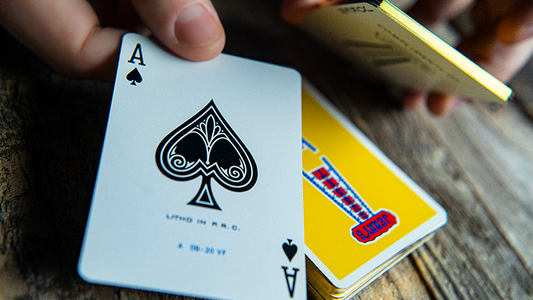 Gilded Vintage Feel Jerry's Nuggets (Yellow) Playing Cards