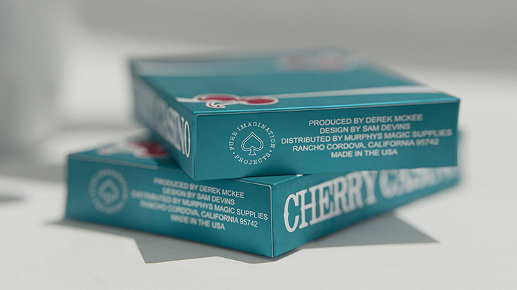 Cherry Casino (Tropicana Teal) Playing Cards by Pure Imagination Projects