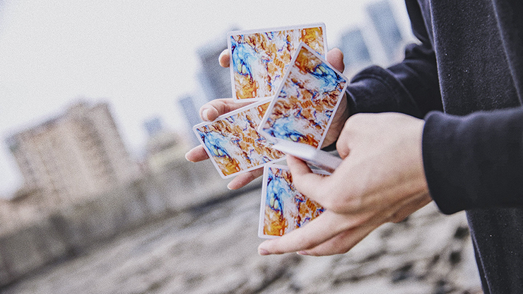 Fluid Art Orange (Standard Edition) Playing Cards