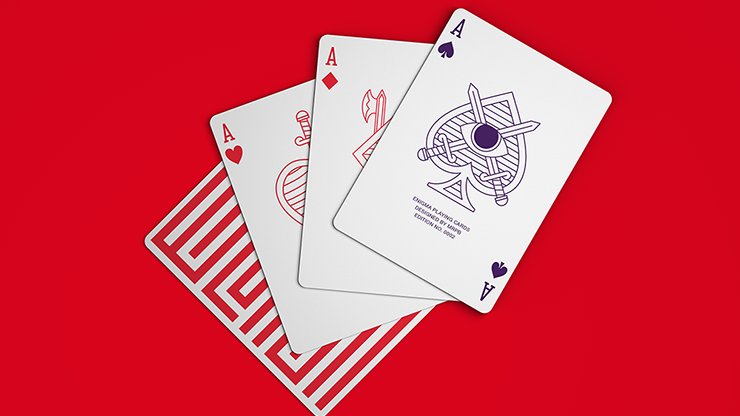 Red Enigma Playing Cards