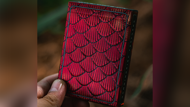 Marvelous Hummingbird Feathers (Red) Playing Cards by Kellar