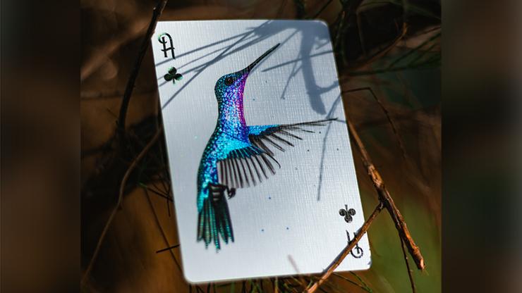 Marvelous Hummingbird Feathers (Purple) Playing Cards by Kellar