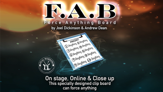 FAB BOARD A5/BLACK(Gimmicks and Online Instruction) by Joel Dickinson & Andrew Dean - Trick