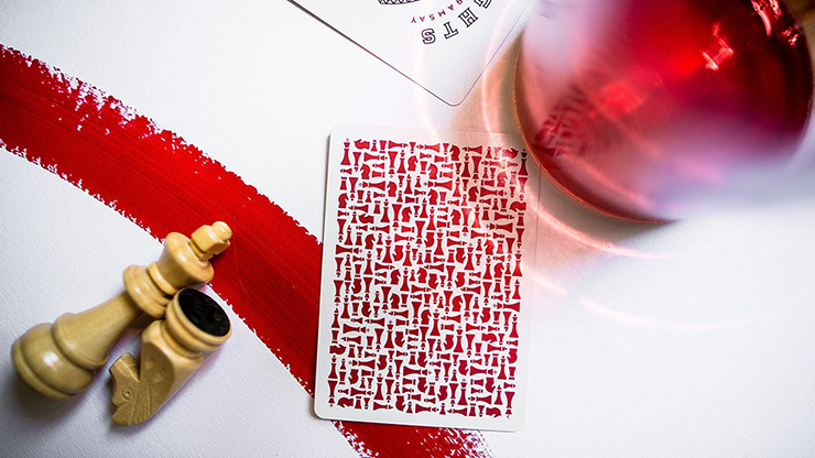 Red Knights Playing Cards