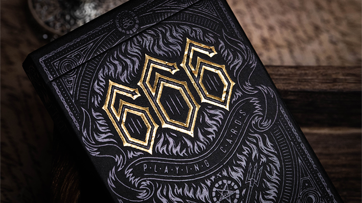 666 (Gold Foil) Playing Cards by Riffle Shuffle