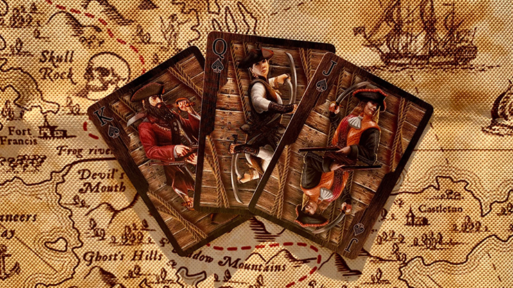 Gilded Jolly Roger Playing Cards