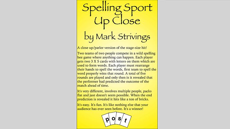 SPELLING SPORT CLOSE -UP by Mark Strivings - Trick