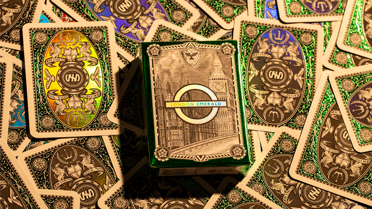 London Diffractor Emerald Playing Cards